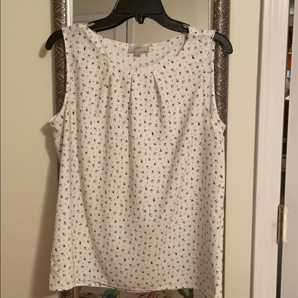 Loft sleeveless blouse. EUC